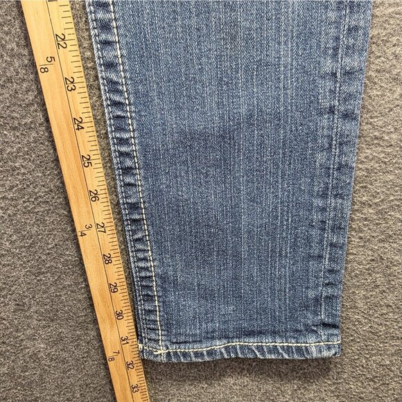 Miss Me Jeans Womens 29 Light Wash Blue Skinny JP5159S Embroidered Cross Pockets - Picture 9 of 12